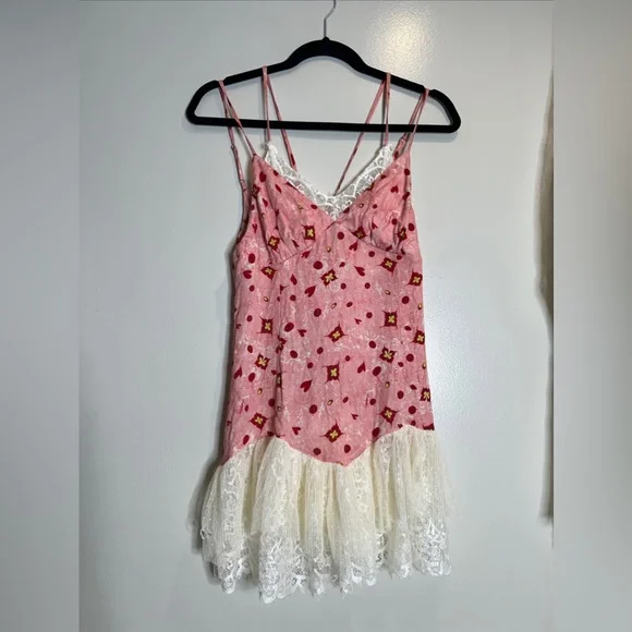 Anthropologie Gülhatun Aydin Sweetheart Lace Ruffles Cute Mini Dress XS P - Picture 3 of 7